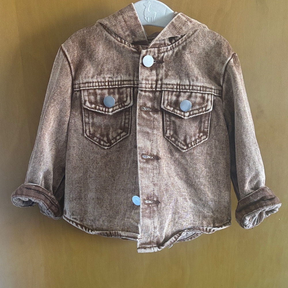 Kids Tan Denim Jacket